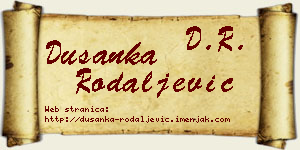Dušanka Rodaljević vizit kartica